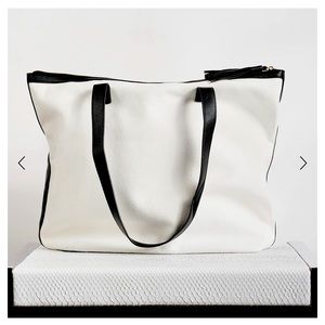 Walter Baker CARLY BAG Classic Canvas and Vegan Leather Tote - NEW MSRP $198